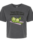 Todays Yoga Pose is Downward Spiral - Women's Cropped Boxy Tee
