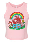 You're Anxiexy is a Lying Ass Bitch - Women's Fitted Micro Rib Tank