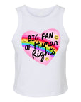 Big Fan of Human Rights - Women's Fitted Micro Rib Tank