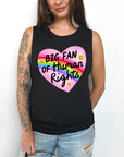 Big Fan of Human RIghts - Women's Flowy Muscle Tank