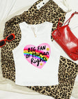 Big Fan of Human Rights - Women's Fitted Micro Rib Tank