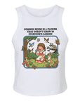 Common Sense is a Flower That Doesn't Grow in Everybody's Garden- Women's Fitted Micro Rib Tank