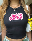 Fuck the Patriarchy- Women's Fitted Micro Rib Tank