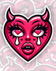 Devil Heart - Waterproof Vinyl Sticker