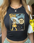 Stay Salty Melt Ice - Women's Fitted Micro Rib Tank