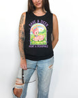 Save a Deer Hunt a Pedophile - Women's Flowy Muscle Tank