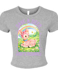Save A Deer, Hunt A Pedophile - Women's Cropped Baby Tee