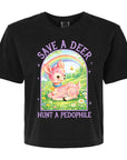 Save a Deer, Hunt a Pedophile - Women's Cropped Boxy Tee