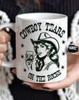 Cowboy Tears on the Rocks - Ceramic Coffee Mug 16 or 20 oz