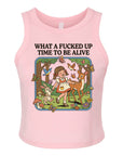 What a Fucked Up Time to Be Alive - Women's Fitted Micro Rib Tank