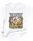 What a Fucked Up Time to Be Alive - Women's Flowy Muscle Tank
