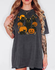 Black Cats on Pumpkins - Comfort Colors T-shirt, Funny Shirt, Dark Humor