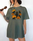 Black Cats on Pumpkins - Comfort Colors T-shirt, Funny Shirt, Dark Humor
