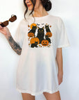 Black Cats on Pumpkins - Comfort Colors T-shirt, Funny Shirt, Dark Humor