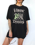 Vibin' With My Demons - Comfort Colors T-shirt, Funny Shirt, Dark Humor
