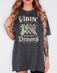 Vibin' With My Demons - Comfort Colors T-shirt, Funny Shirt, Dark Humor