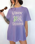 Vibin' With My Demons - Comfort Colors T-shirt, Funny Shirt, Dark Humor