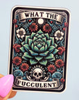 What the Facculent Vinyl Tarot Card Sticker - Vinyl Water Resistant Sticker, Laptop Sticker, Phone Sticker, Water Bottle Sticker, Cute Decal