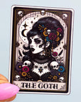 The Goth Vinyl Tarot Card Sticker - Vinyl Water Resistant Sticker, Laptop Sticker, Phone Sticker, Water Bottle Sticker, Cute Decal