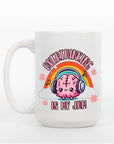 Overthinking is my Jam - Ceramic Coffee Mug 11 or 15 oz, Funny Coffee Mug, Gift under 25, Coworker Gift