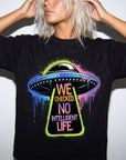 We Checked No Intelligent Life Shirt, Funny UFO Alien Tee, Sarcastic Graffiti T-Shirt, Funny Sci Fi Humor Shirt, Comfort Colors Tee