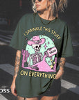 Sarcasm Skeleton Comfort Colors Graphic Tee, I Sprinkle This Stuff On Everything Shirt, Funny Cowgirl Skeleton Tee, Sarcastic Western Gift