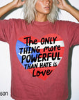 Puerto Rico Flag Heart Comfort Colors Graphic Tee, Love Over Hate Shirt, Puerto Rican Pride Tee, Boricua Gift Shirt, Cultural Heritage Tee