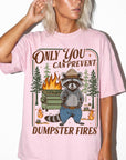 Only You Can Prevent Dumpster Fires Comfort Colors Shirt, Funny Raccoon Ranger Tee, Sarcastic Nature Parody T-Shirt, Funny Camping Shirt,