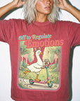 Off to Regulate Emotions Comfort Colors Shirt, Funny Goose Scooter Tee, Mental Health Awareness T-Shirt, Cute Silly Goose Shirt,