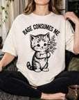 Rage Consumes Me Shirt, Funny Kitten Sarcastic Tee, Ironic Cute Animal T-Shirt, Ferocious Cat Lover Shirt, Comfort Colors Graphic Tee