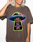 We Checked No Intelligent Life Shirt, Funny UFO Alien Tee, Sarcastic Graffiti T-Shirt, Funny Sci Fi Humor Shirt, Comfort Colors Tee