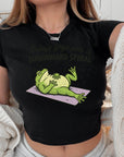 Todays Yoga Pose is Downward Spiral - Women's Cropped Baby Tee