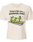 Todays Yoga Pose is Downward Spiral - Women's Cropped Boxy Tee