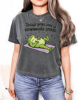 Todays Yoga Pose is Downward Spiral - Women's Cropped Boxy Tee