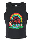 You're Anxiexy is a Lying Ass Bitch - Women's Fitted Micro Rib Tank