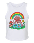 You're Anxiexy is a Lying Ass Bitch - Women's Fitted Micro Rib Tank