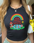 You're Anxiexy is a Lying Ass Bitch - Women's Fitted Micro Rib Tank