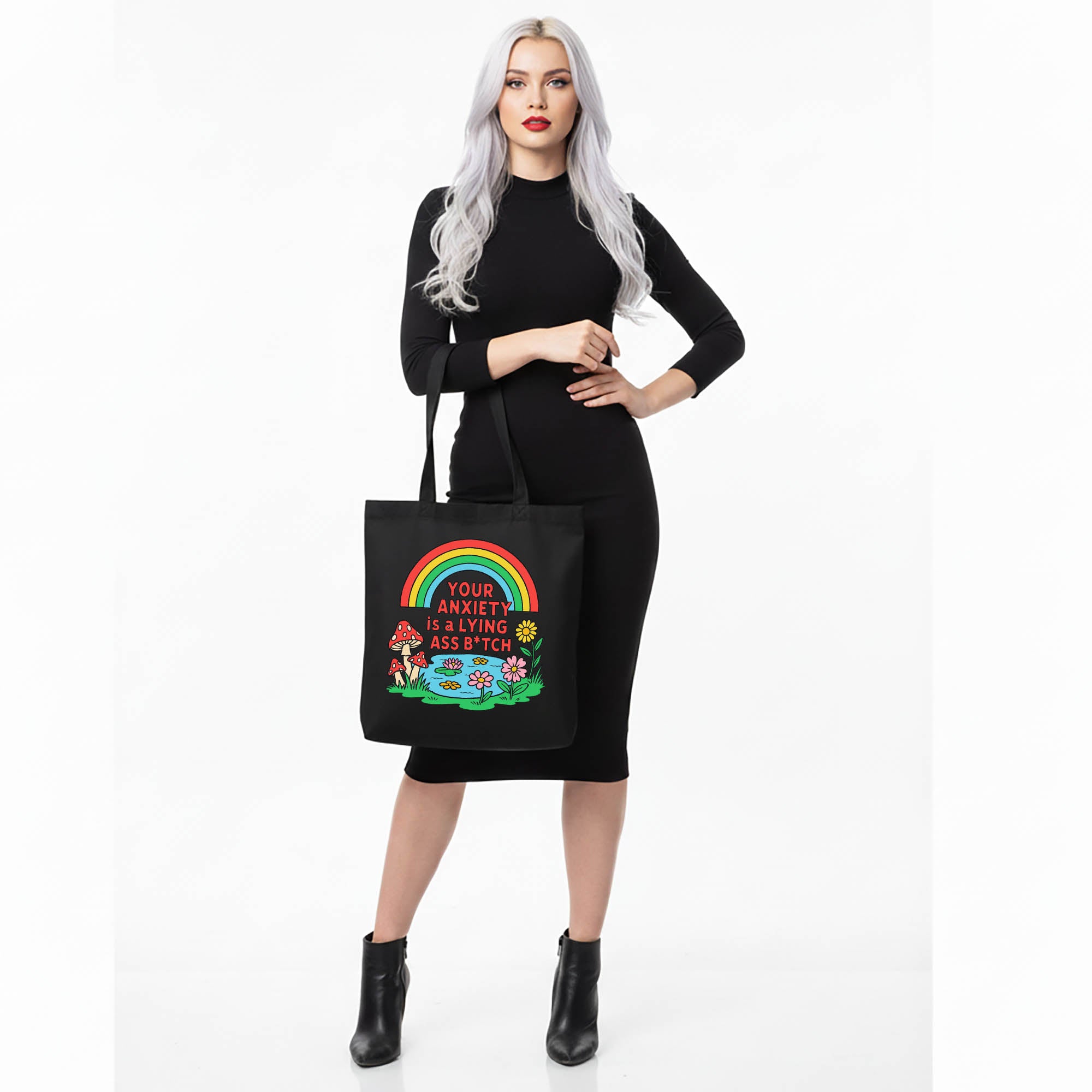 Your Anxiety is a Lying Ass Bitch - Canvas Tote Bag