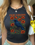 Fight Fascism- Women's Fitted Micro Rib Tank