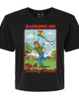 Hanging on by a Fucking Thread  - Women's Cropped Boxy Tee