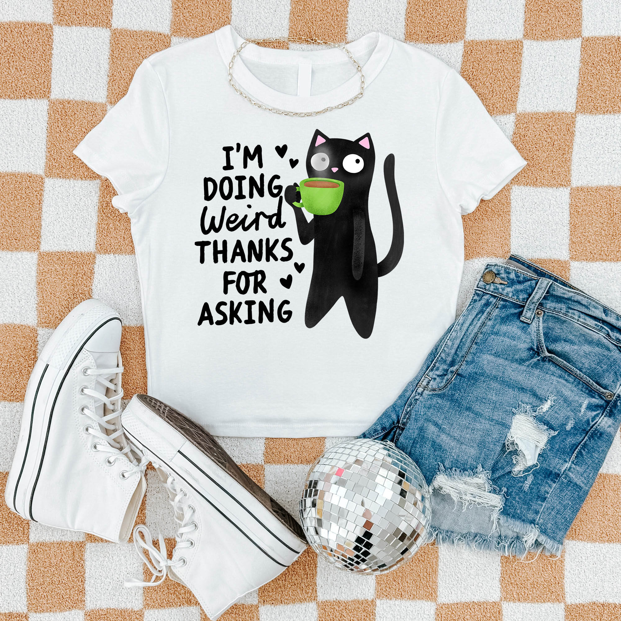 I'm Doing Weird, Thanks For Asking - Women's Cropped Baby Tee