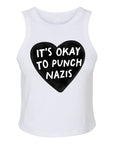 It's Ok to Punch Nazis - Women's Fitted Micro Rib Tank