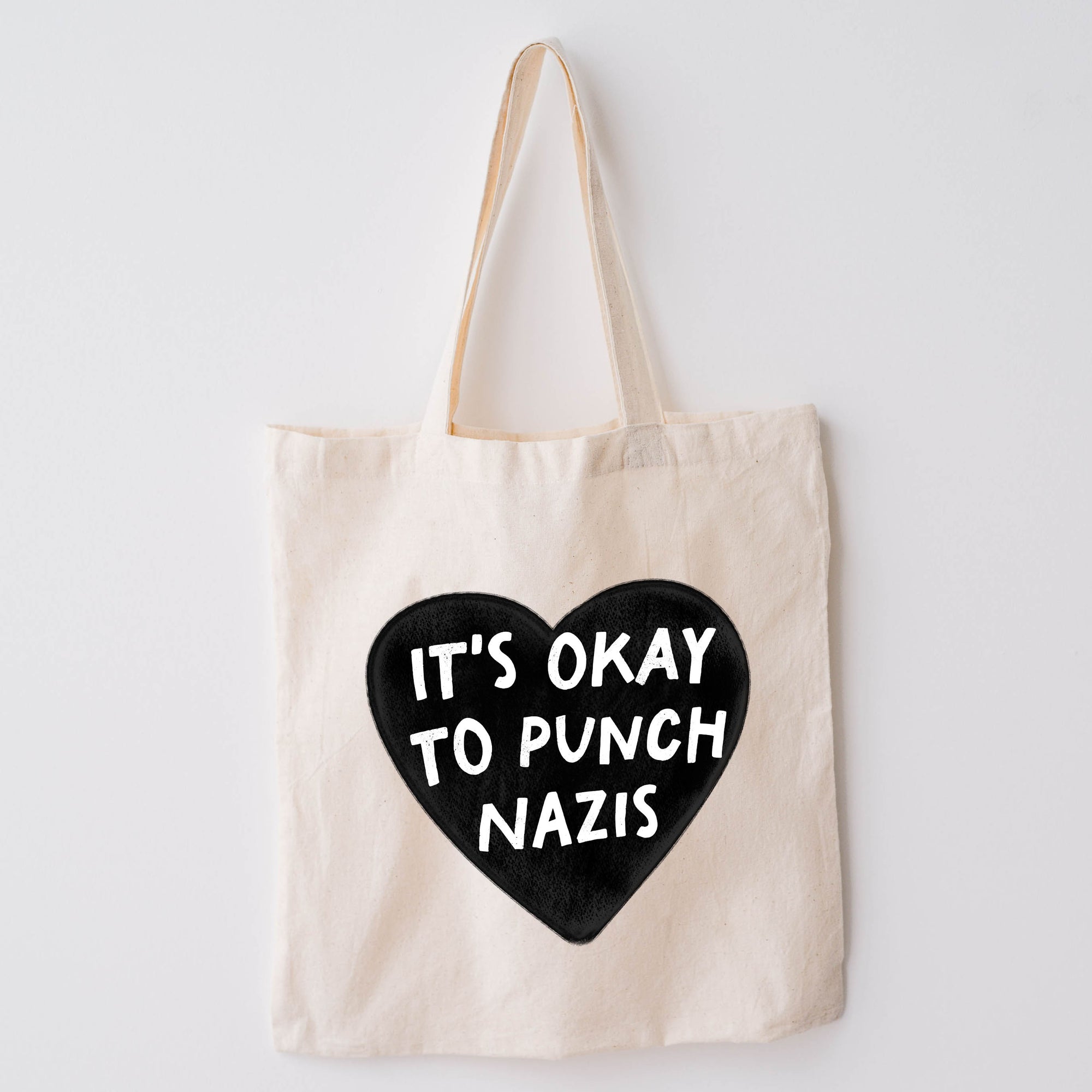 It's Ok to Punch Nazis - Canvas Tote Bag