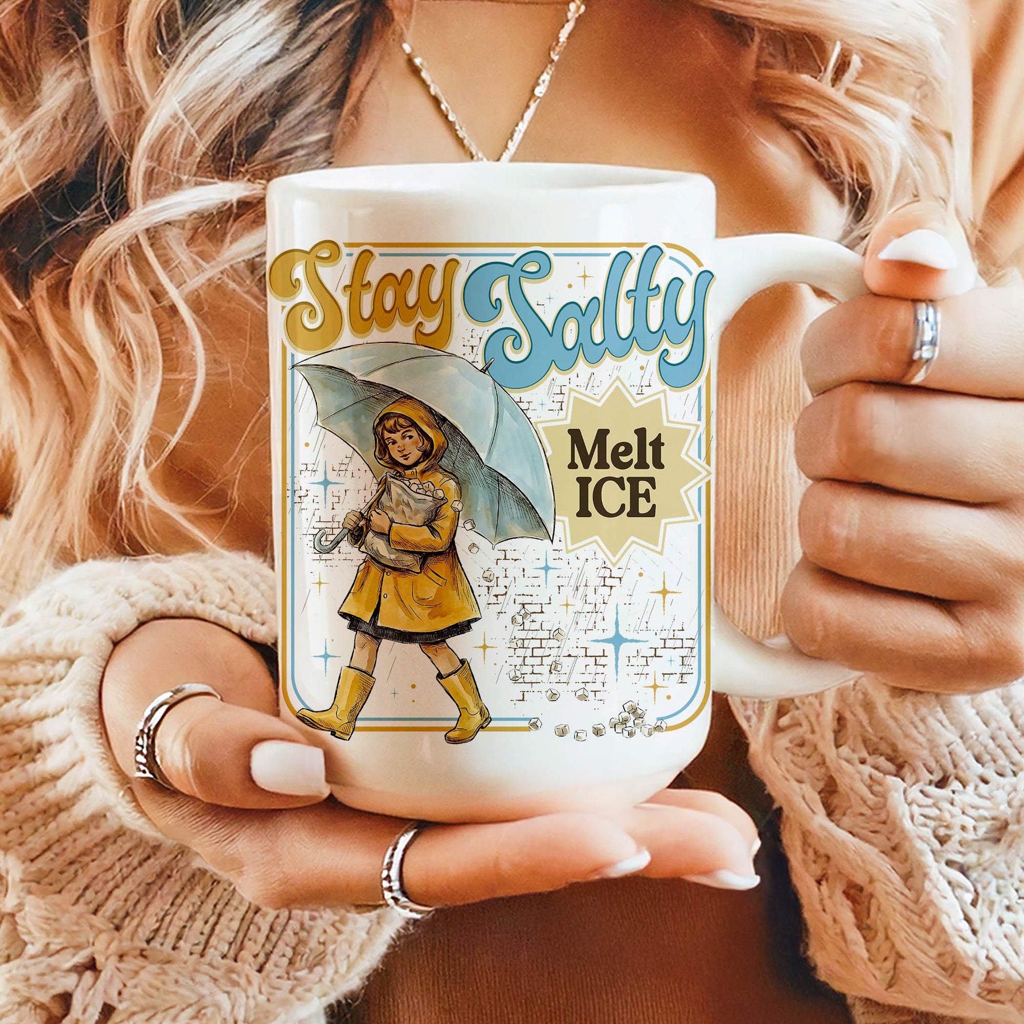 Stay Salty Melt Ice - Ceramic Coffee Mug 11 or 15 oz