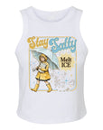 Stay Salty Melt Ice - Women's Fitted Micro Rib Tank