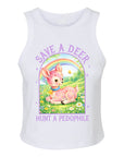 Save a Deer Hunt a Pedophile - Women's Fitted Micro Rib Tank