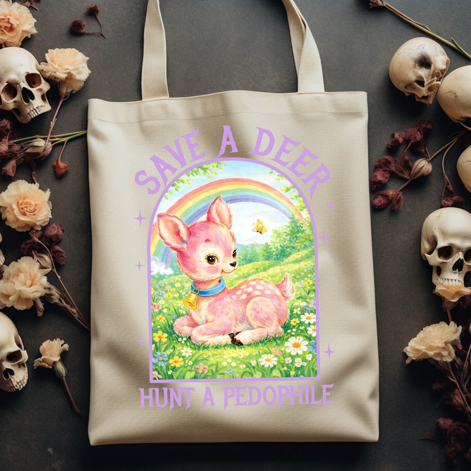Save a Deer Hunt a Pedophile - Canvas Tote Bag