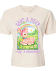 Save a Deer, Hunt a Pedophile  - Women's Cropped Boxy Tee