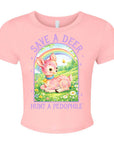 Save A Deer, Hunt A Pedophile - Women's Cropped Baby Tee