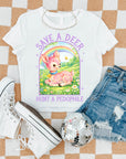 Save A Deer, Hunt A Pedophile - Women's Cropped Baby Tee